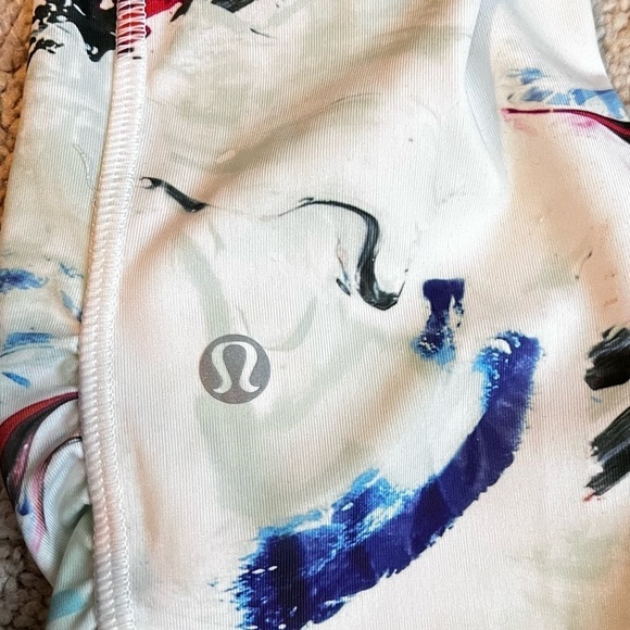 Lululemon Speed Tight III Pigment Wave Multi/Black/Regal Plum Thigh Pockets SZ6 - Picture 6 of 9